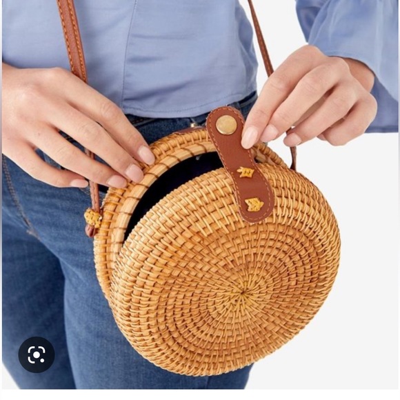 summer & rose Handbags - Summer & Rose | Kristine Straw Crossbody Bag
